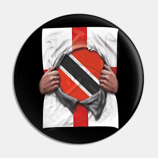 Trinidad And Tobago Flag English Flag Ripped - Gift for Trinidadian And Tobagoan From Trinidad And Tobago Pin