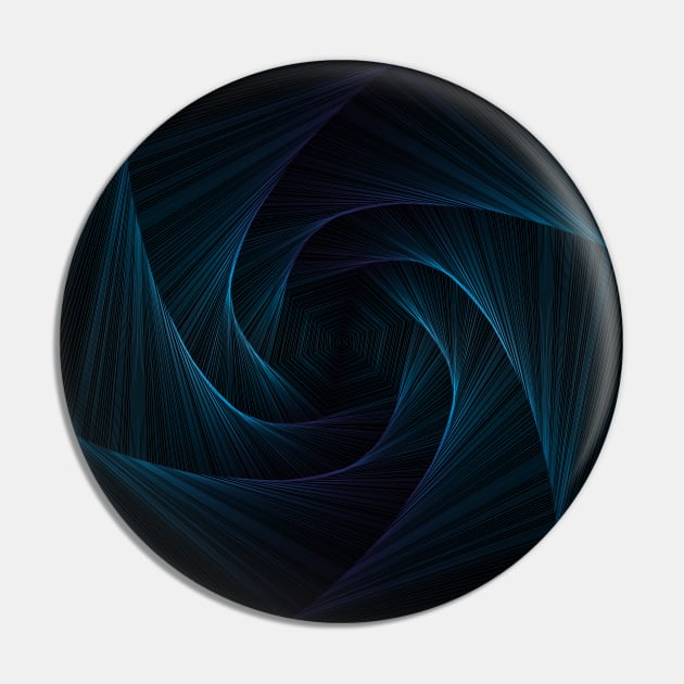 Blue Turquoise Swirl Pin by Ferhat Sözeri Art