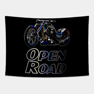 Motorbike Open Road Chopper Tapestry