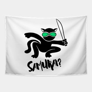 Samurai Cat desig Tapestry