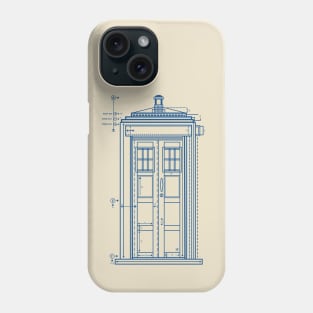 Tardis Blue Print Phone Case