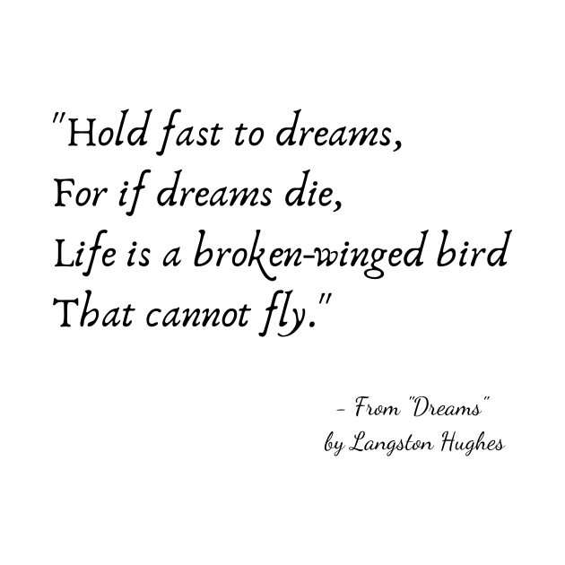 A Quote from "Dreams" by Langston Hughes by Poemit