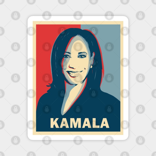 Kamala Harris Pop art Magnet by valentinahramov