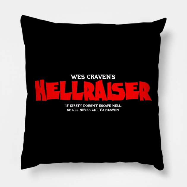 Wes Craven's HELLRAISER - Horror Multiverse Parody Shirt Pillow by LeeHowardArtist