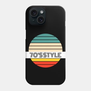 Retro 70’s Style Fashion and Decor (BLACK TEXT) Phone Case