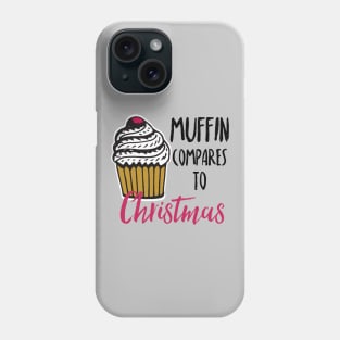 Muffin compares to Christmas, Funny Christmas pun Phone Case