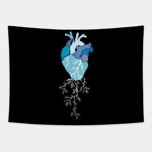 Blue heart v2 Tapestry