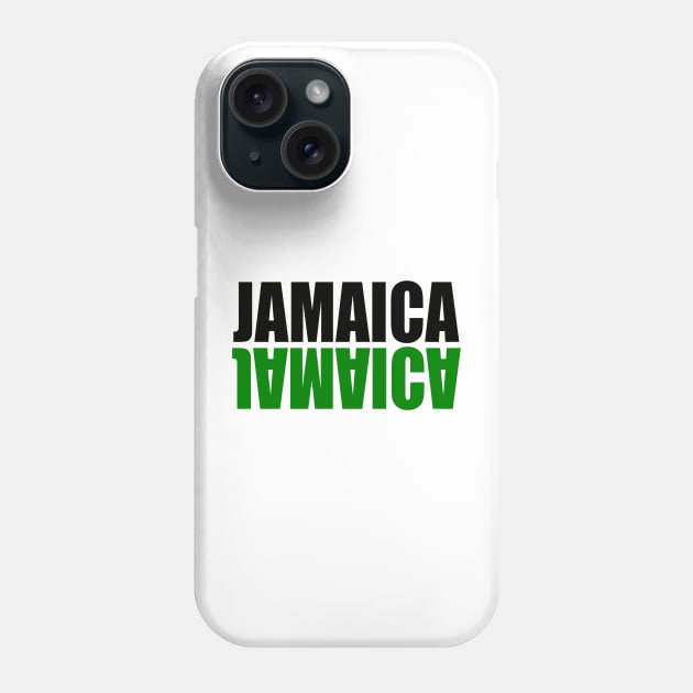 Jamaica a mirrored pattern in the colors colours of the Jamaican flag black green and gold white background Phone Case by Artonmytee