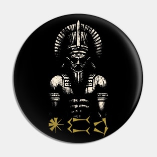 Grunge Babylonian God Marduk Pin