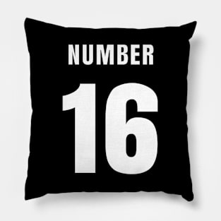 NUMBER 16 FRONT-PRINT Pillow