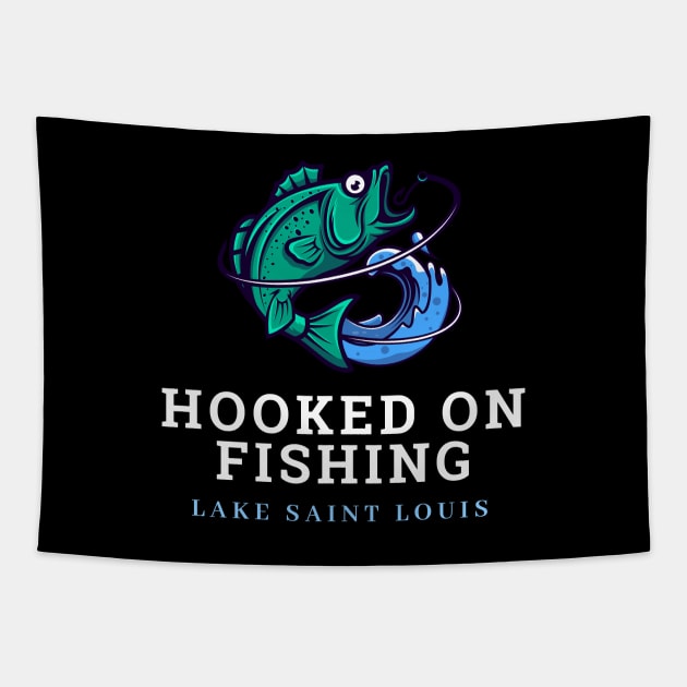 Hooked on Fishing Tapestry by Harbor Bend Designs