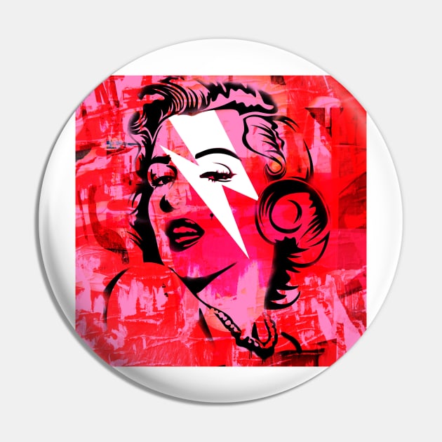 Pink Marilyn Pin by morganPASLIER