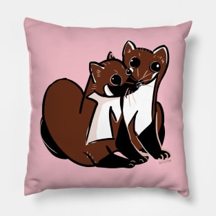 Stone martens in love Pillow