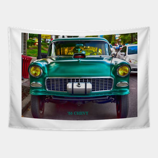 1955 Chevy Hot Rod Tapestry by JimDeFazioPhotography