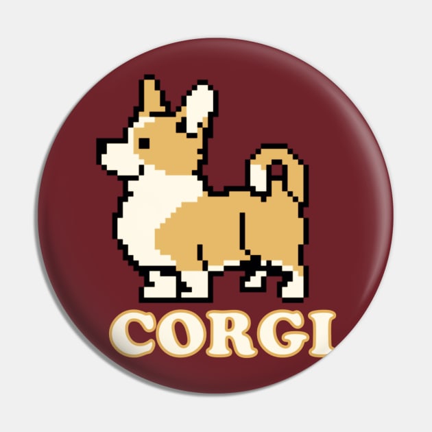 Pixel Perfect Corgi Pin by Contentarama