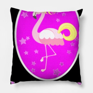 The Flamingo and the Unicorn in a Wrap Pillow