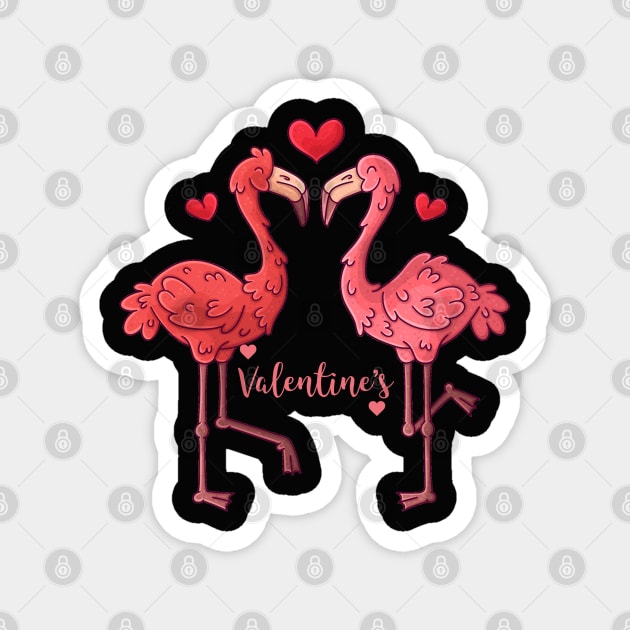 flamingo is my valentine <3 Magnet by haythamus