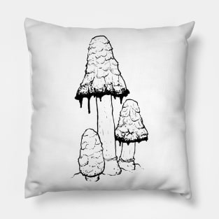 Ink Cap Mushrooms Pillow