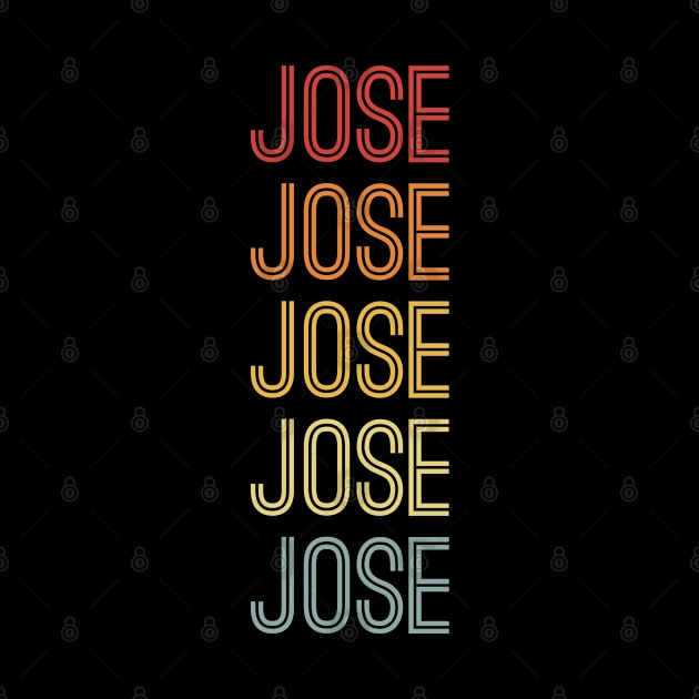 Jose Name Vintage Retro Gift For Jose by CoolDesignsDz