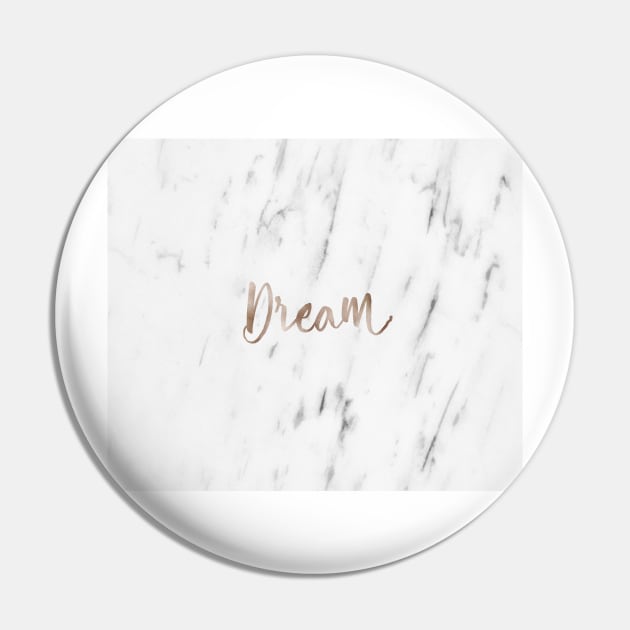 Rose gold marble dream Pin by marbleco