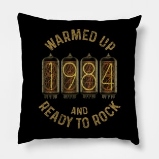 Vintage 1984 Rock Birthday Pillow