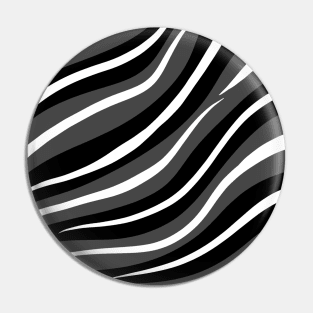 black and white striped background with grey Pin