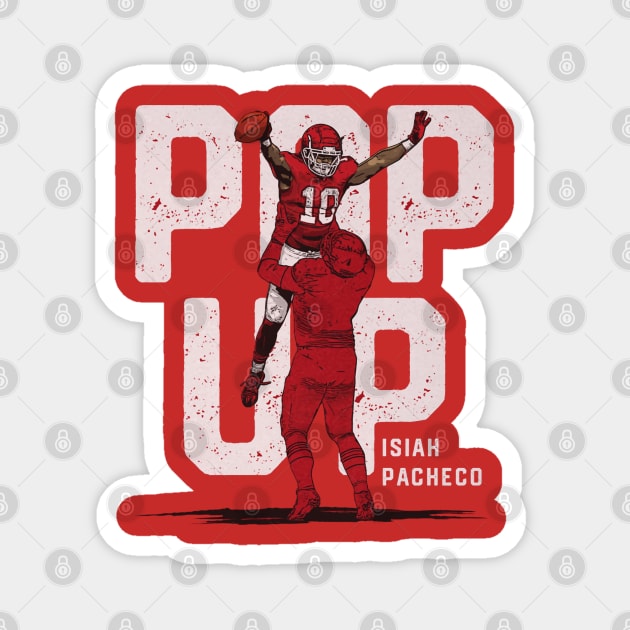 Isiah Pacheco Kansas City Pop Up Magnet by ClarityMacaws