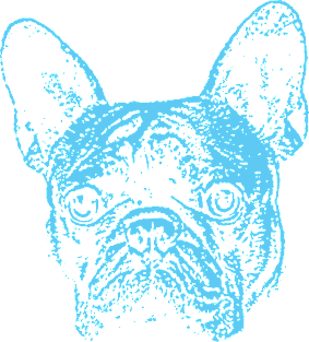 Blue French Bulldog Magnet