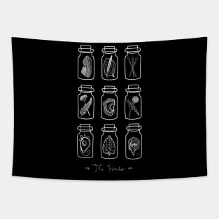 "The Healer's Apothecary" Curious Plant Magic Bottles Tapestry