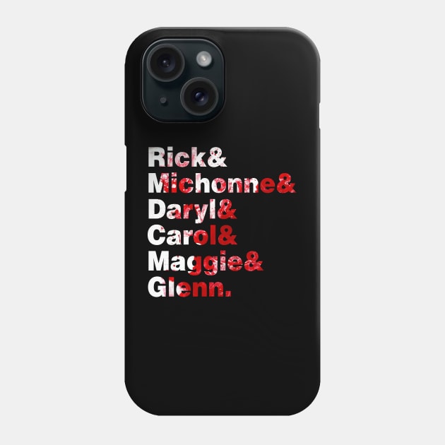 Rick & Michonne & Daryl & Carol & Maggie & Glenn Phone Case by NotoriousMedia