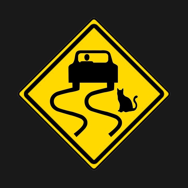 Cat Traffic Sign by bobeckstein