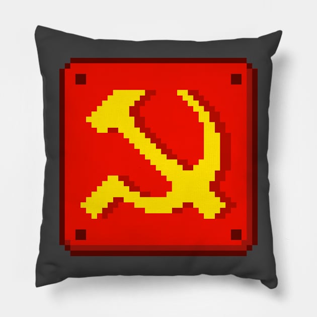 Commiblock Pillow by unexaminedlife