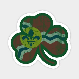 Flag of St Louis Shamrock Magnet