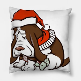 Cute Basset Hound Drawing Pillow