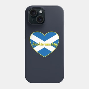 Auchtermuchty Scotland UK Scotland Flag Heart Phone Case