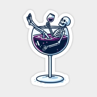 Skeleton in Wine Magnet