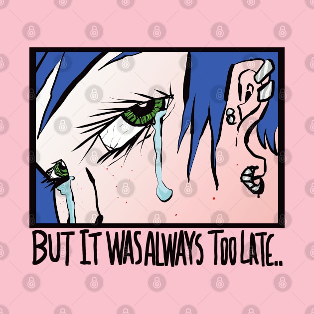 Blue Haired Girl Crying by Zeroeroroo