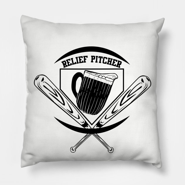 Relief Pitcher Pillow by AlteredWalters