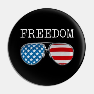 USA PILOT GLASSES FREEDOM Pin