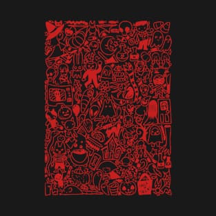 Halloween doodle (red) T-Shirt