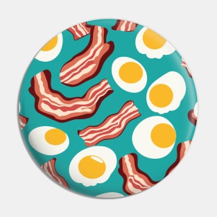 Bacon and fried eggs pattern Pin