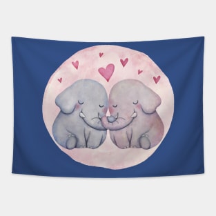 Elephant Couple Tapestry