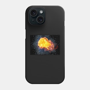 Realistic hot fiery blast explosion Phone Case