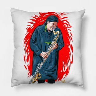 Courtney Pine - An illustration by Paul Cemmick Pillow