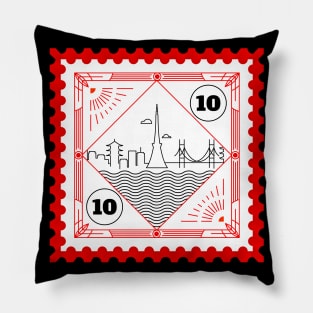 Tokyo Stamp Design Pillow