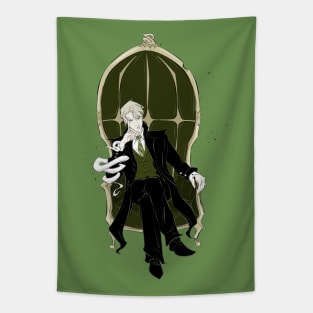 Blond Wizard Throne Tapestry