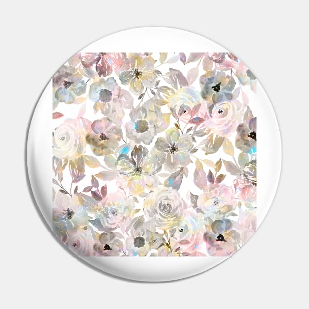 Elegant whimsical grey watercolor roses Pin by InovArtS