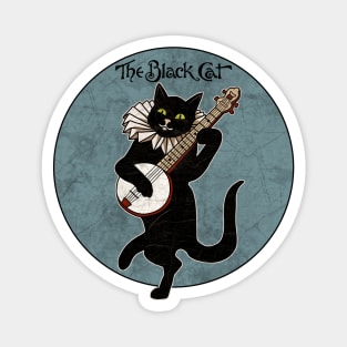 Vintage Cat Playing Banjo Magnet