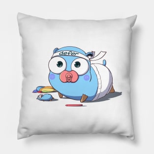 Golang Gopher Go Defer Pillow