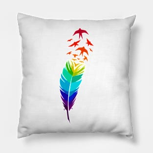 Bird feather illustration Pillow